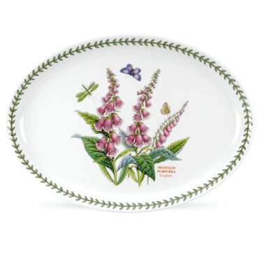 Botanic Garden 13 Inch Oval Platter, Foxglove